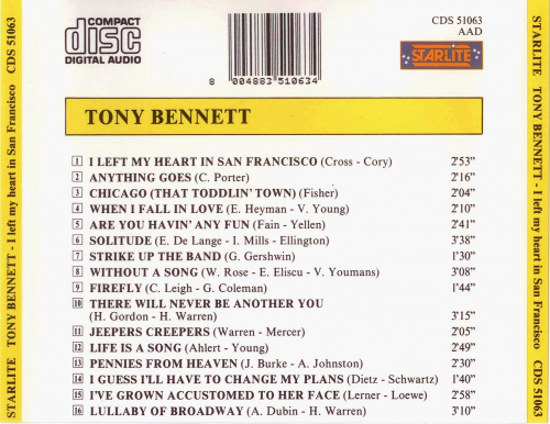 Tony Bennett - I Left My Heart In San Francisco (1988)