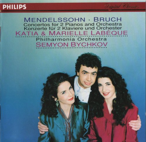 Katia & Marielle Labèque, Semyon Bychkov - Mendelssohn, Bruch: Concertos for 2 Pianos and Orchestra (1993)