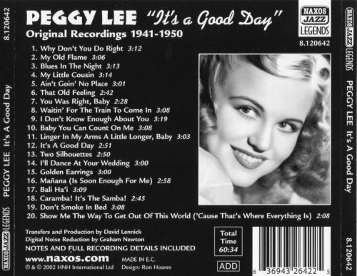 Peggy Lee - It's A Good Day (Original Recordings 1941 - 1950) (2002) FLAC