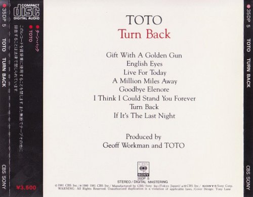 Toto - Turn Back (Japan 1981)