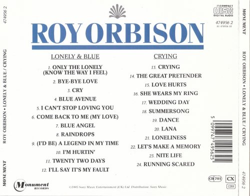 Roy Orbison - Lonely and Blue / Crying (1993)