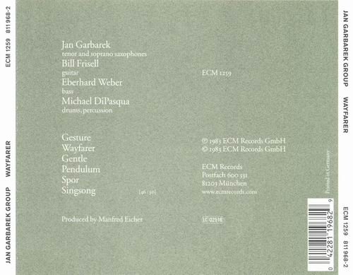 Jan Garbarek Group - Wayfarer (1983) CD Rip