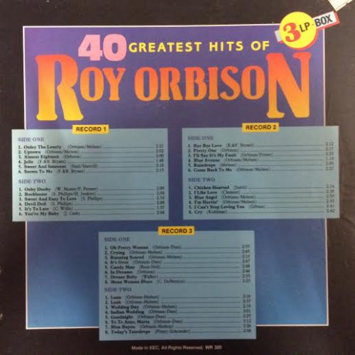 Roy Orbison - 40 Greatest Hits Of Roy Orbison 3LP