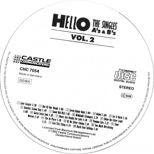 Hello - The Singles A's & B's Vol. 2 (1992)