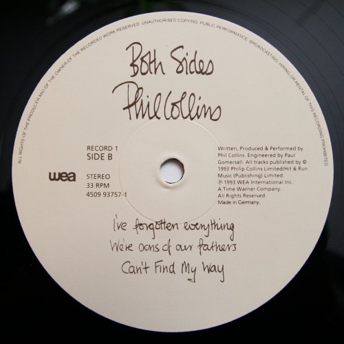 Phil Collins - Both Sides (1993) LP