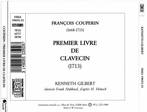 Kenneth Gilbert - Francois Couperin: Premier livre de clavecin (1989)