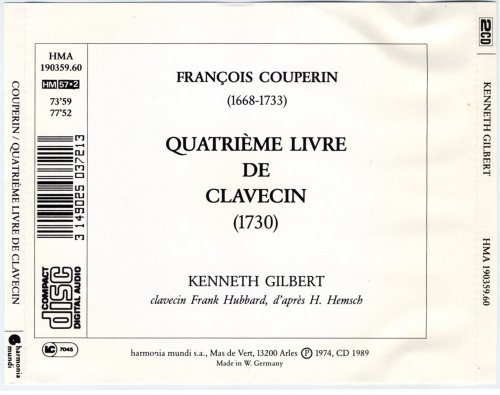 Kenneth Gilbert - Francois Couperin: Quatrieme livre de clavecin (1989)