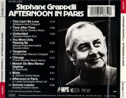 Stephane Grappelli - Afternoon In Paris (1991)