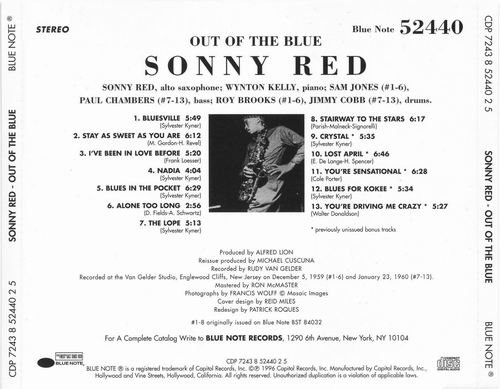 Sonny Red - Out Of The Blue (1996) CD Rip