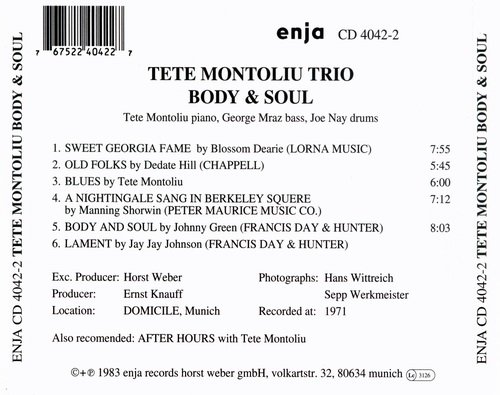 Tete Montoliu Trio - Body & Soul (1971)