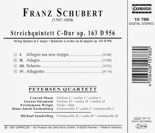 Petersen Quartett - Schubert: String Quintet (1997)