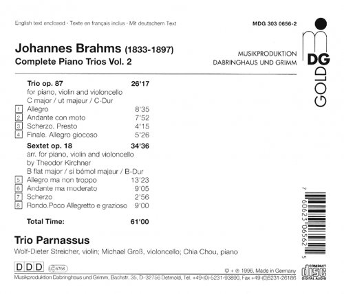 Trio Parnassus - Brahms: Complete Piano Trios, Vol. 2 (1996)