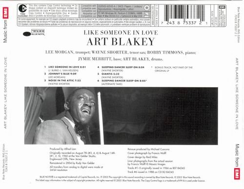 Art Blakey And The Jazz Messengers - Like Someone In Love (1960) CD Rip