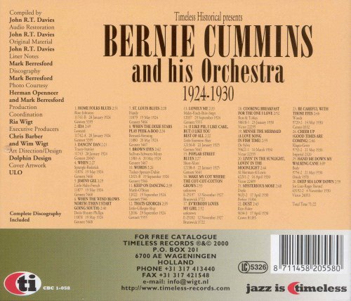 Bernie Cummins - Bernie Cummins and His Orchestra 1924-1930 (2000)