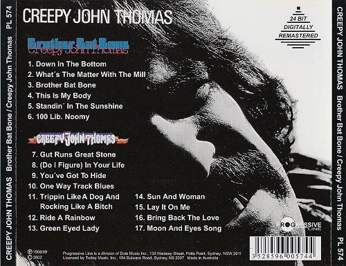 Creepy John Thomas - Creepy John Thomas / Brother Bat Bone (Reissue, Remastered) (1969-70/2002)