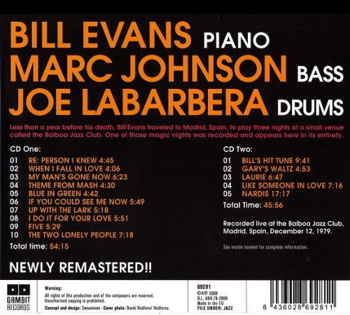 Bill Evans Trio - The Complete Balboa Jazz Club Performances (1979/2008) CD-Rip