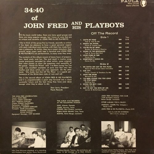 John Fred & His Playboys - 34:40 Of John Fred And His Playboys (1967)