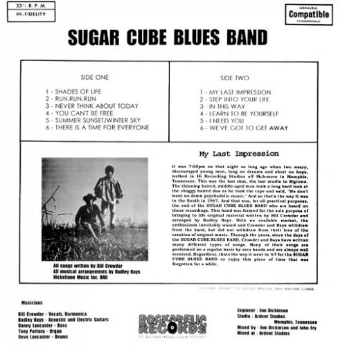 Sugar Cube Blues Band - Sugar Cube Blues Band (Reissue) (1967/1995)