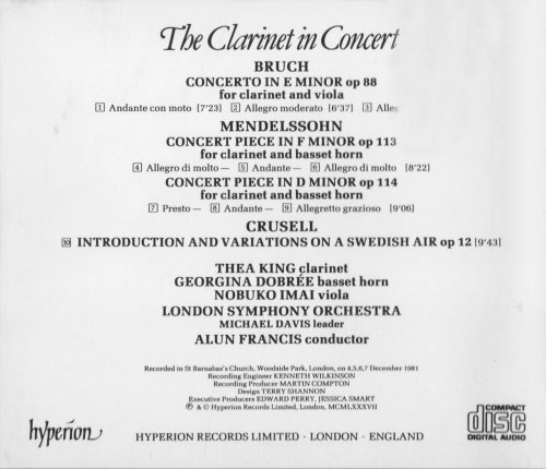 Thea King - The Clarinet in Concert: Bruch, Mendelssohn, Crusell (1987)