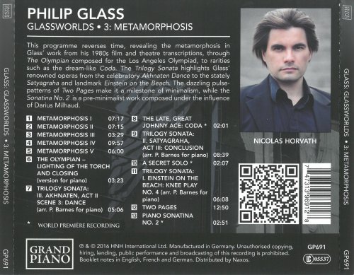 Nicolas Horvath - Philip Glass: Glassworlds, Metamorphosis, Vol.3 (2016)