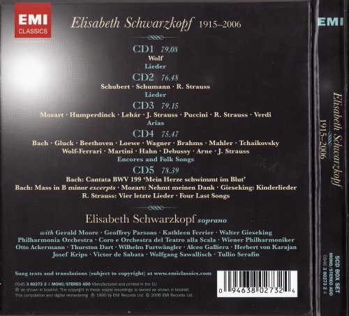 Elisabeth Schwarzkopf - Elisabeth Schwarzkopf 1915-2006 (5 CD Box Set) (2006)