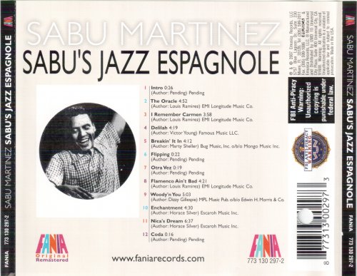 Sabu Martinez -  Sabu's Jazz Espagnole (1961) FLAC