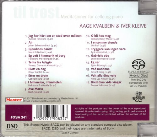 Aage Kvalbein & Iver Kleive - Til Trøst: Meditasjoner for cello og piano (2008/2017) [SACD]