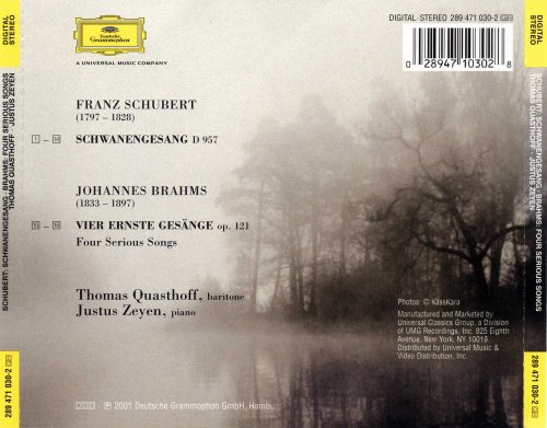 Thomas Quasthoff, Justus Zeyen - Schubert: Schwanengesang, Brahms: Vier ernste Gesange (2001)