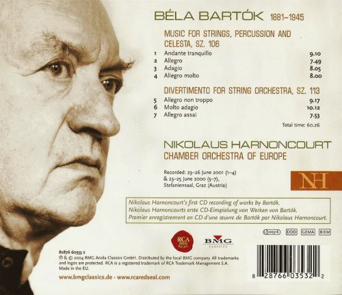 Nikolaus Harnoncourt - Bartok: Music for Strings, Percursion and Celesta, Divertimento (2004)