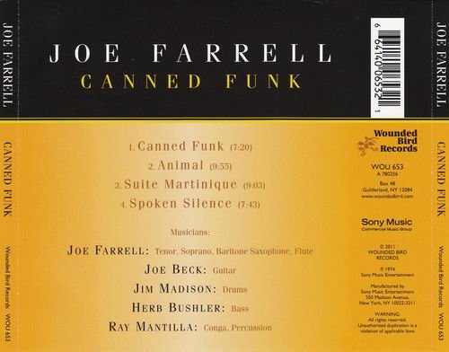 Joe Farrell - Canned Funk (1974) CD Rip