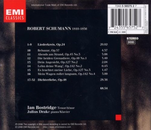 Ian Bostridge - Schumann: Liederkreis Op.24, Dichterliebe Op.48 & 7 Lieder (1998)