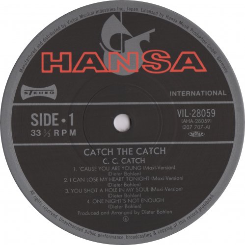 C.C. Catch - Catch The Catch (Japan 1986) LP