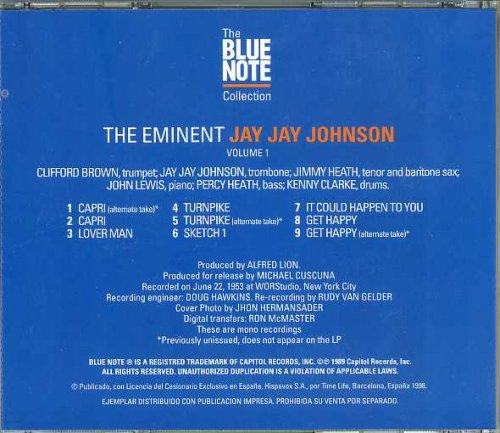 Jay Jay Johnson - The Eminent Jay Jay Johnson Vol.1 (1955) [1997 The Blue Note Collection]