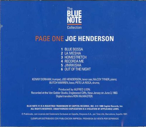 Joe Henderson - Page One (1963) [1997 The Blue Note Collection]