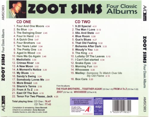 Zoot Sims - Four Classic Albums (2009)