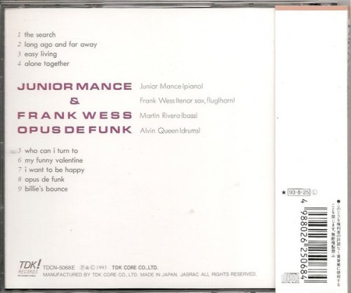 Junior Mance & Frank Wess - Opus De Funk (1993)