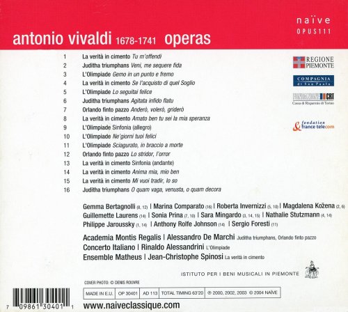 Alessandrini, Rinaldo, Spinosi, Jean-Christophe - Vivaldi: Operas (2004)