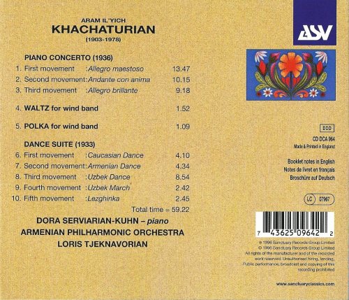 Loris Tjeknavorian - Khachaturian: Piano Concerto & other Works (1996)