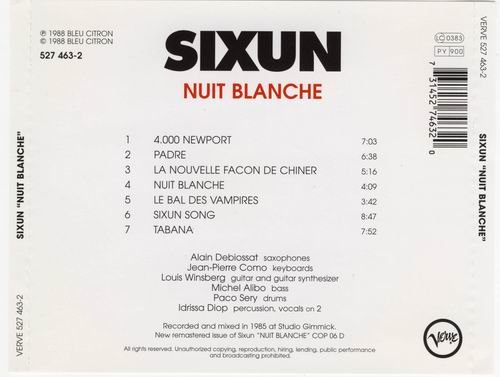 Sixun - Nuit Blanche (1985)