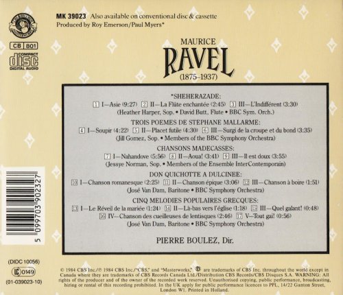 Pierre Boulez - Ravel: Songs With Orchestra (1984)