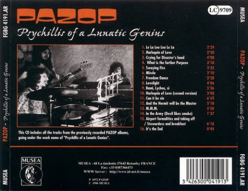 Pazop - Psychillis of a Lunatic Genius (Reissue) (1972/1996)