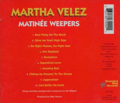 Martha Velez - Matinee Weepers (Reissue) (1974)