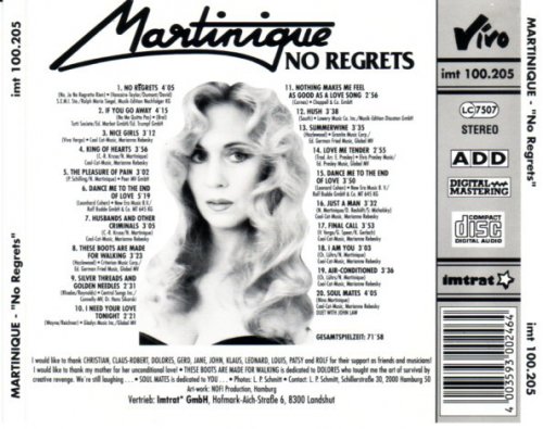 Martinique - No Regrets (1990)