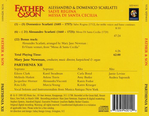 Mary Jane Newman - Alessandro & Domenico Scarlatti: Father & Son (1999)