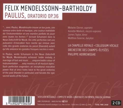 Philippe Herreweghe - Mendelssohn: Paulus (2016)