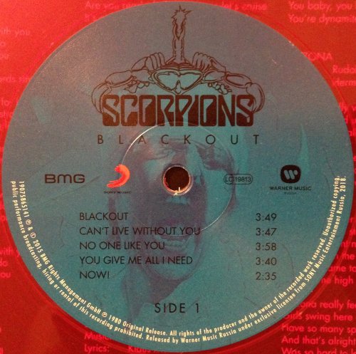Scorpions - Blackout (Remastered, Special Edition) (2018) LP