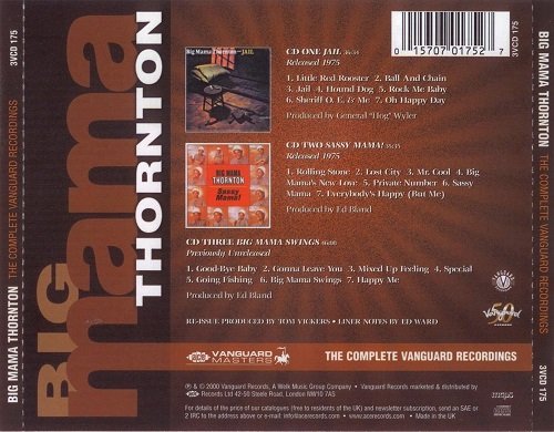 Big Mama Thornton - The Complete Vanguard Years (Reissue) (1975/2000)