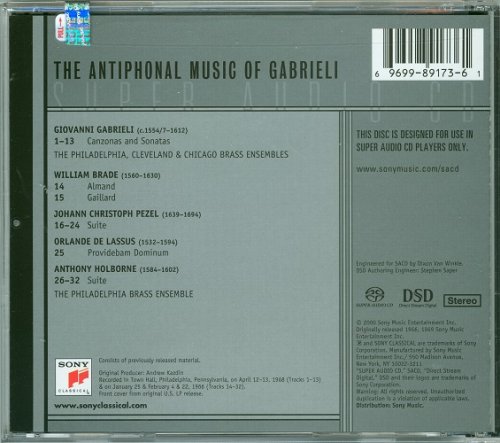 VA - The Antiphonal Music Of Gabrieli (1966, 1968) [2000 SACD]