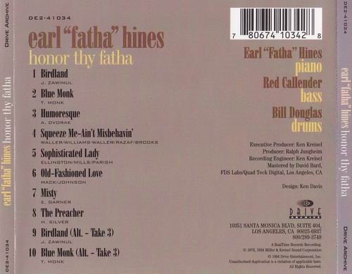 Earl Hines - Honor Thy Fatha (1978)