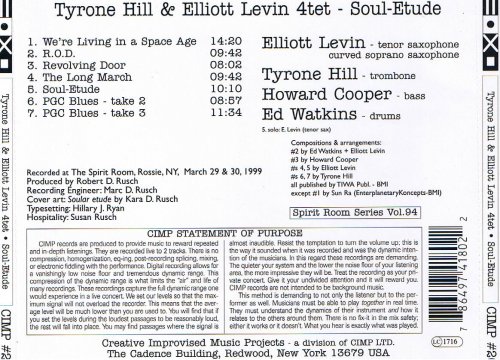 Tyrone Hill & Elliot Levin 4tet - Soul-Etude (1999)